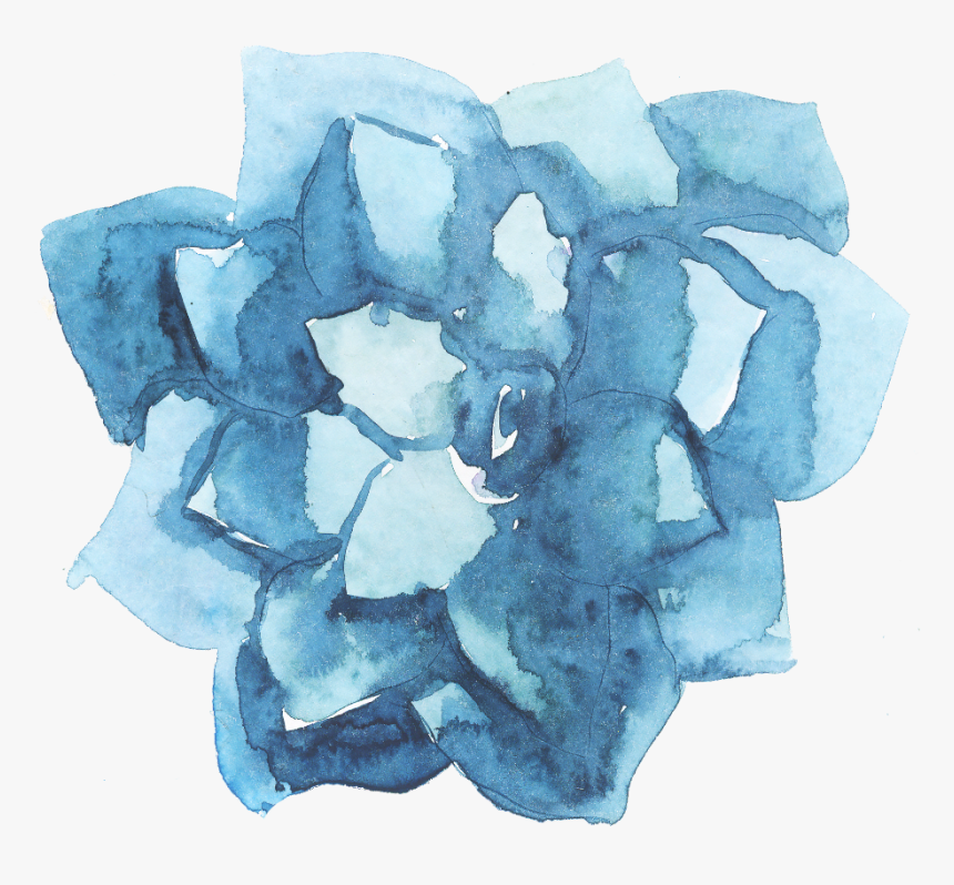 Blue Watercolor Flowers Png Free, Transparent Png