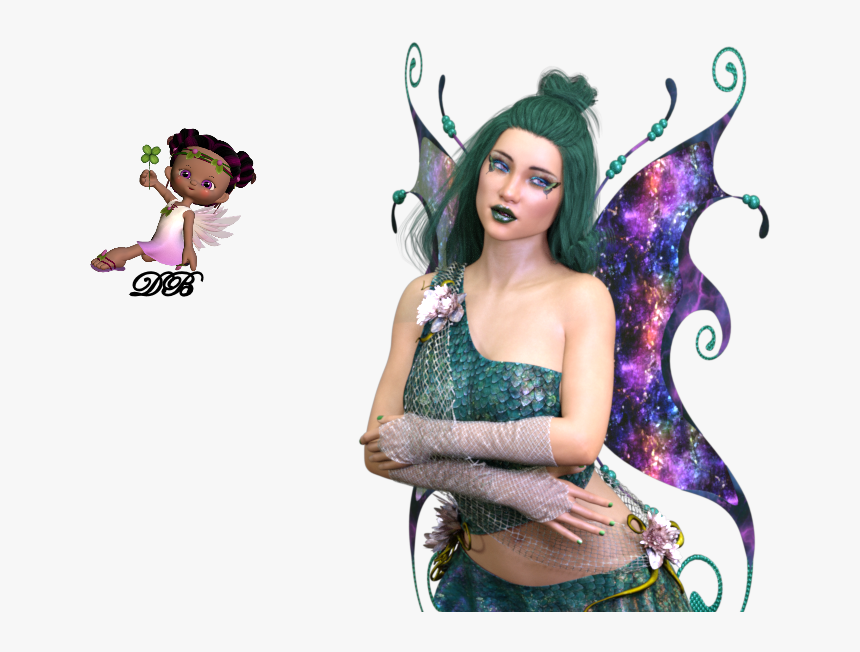 Tube Femme Papillon 3d - Illustration, HD Png Download