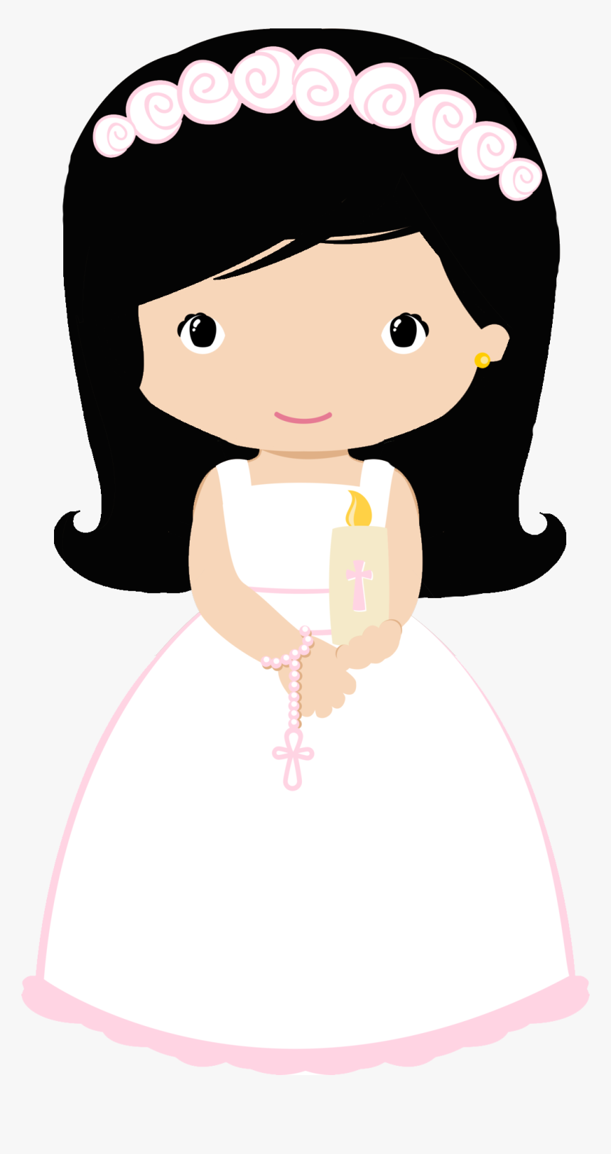First Communion Girl Png, Transparent Png