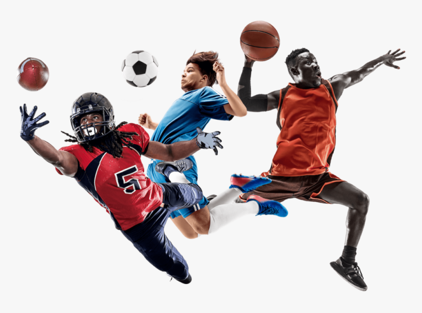 Football Player Catching Football Soccer Player Chest - Slam Dunk, HD Png Download