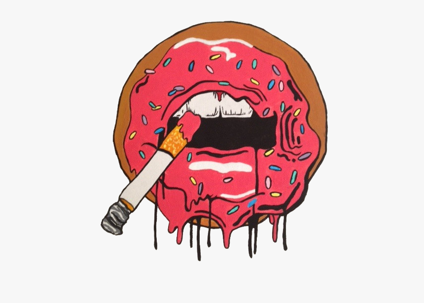 Donuts Drawing Pop Art - Pop Art Lip Png, Transparent Png