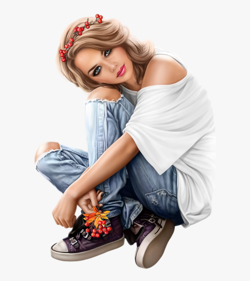 #mq #girl #woman #lady #sitting - Sarra_art Girl M 2019, HD Png Download