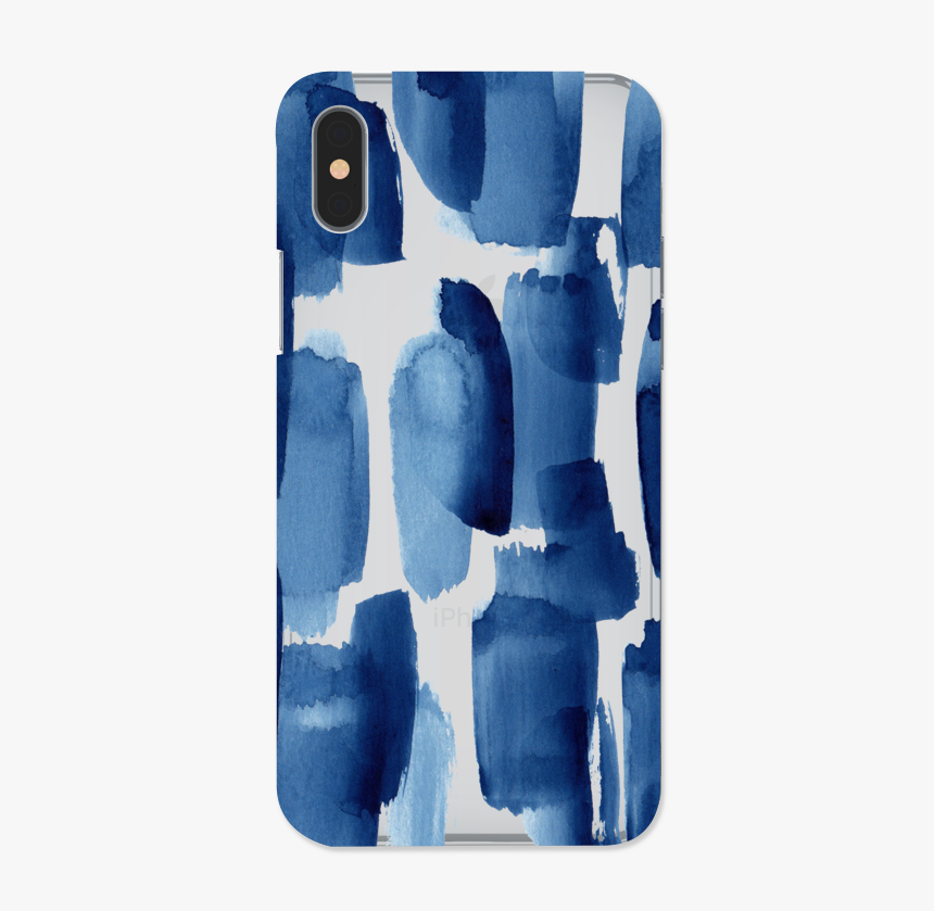 Case Transparente Pinceladas Azuis De Alinne Facundona - Mobile Phone Case, HD Png Download