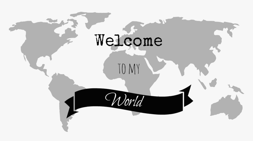World-map - Black And White World Map Background, HD Png Download