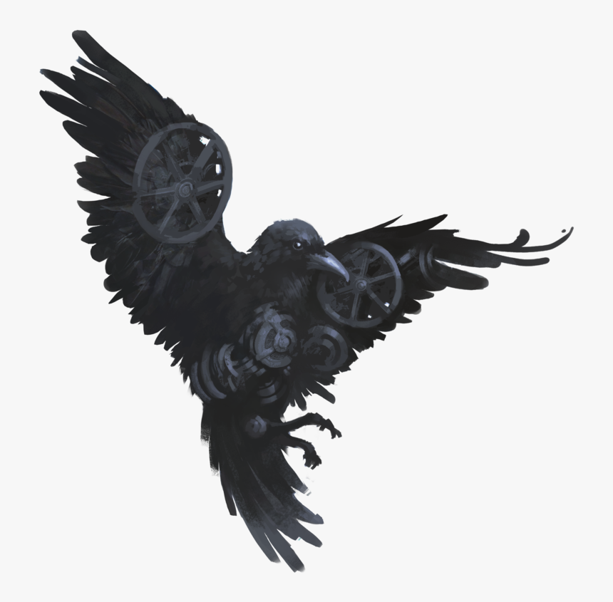 Clockwork Raven Tattoo, HD Png Download , Transparent Png Image - PNGitem