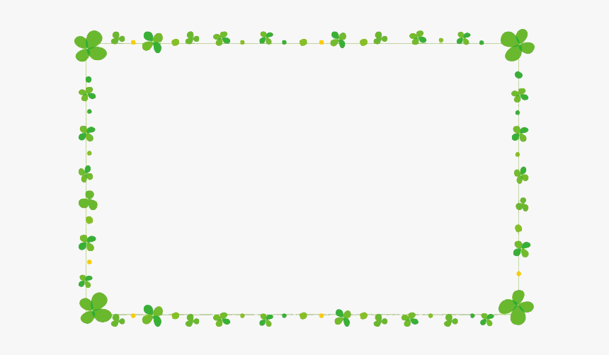 手绘四叶草边框图片 - 教育 実習 目標 幼稚園, HD Png Download