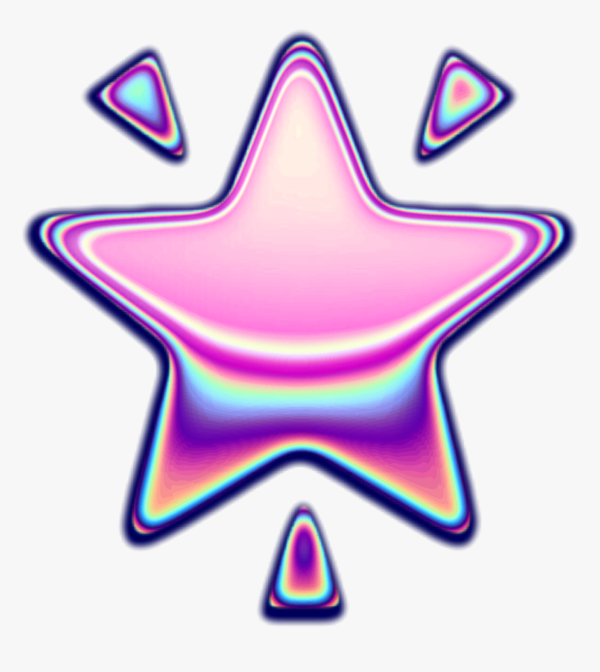 #holo #holographic #stars #star #emoji #iridescent, HD Png Download