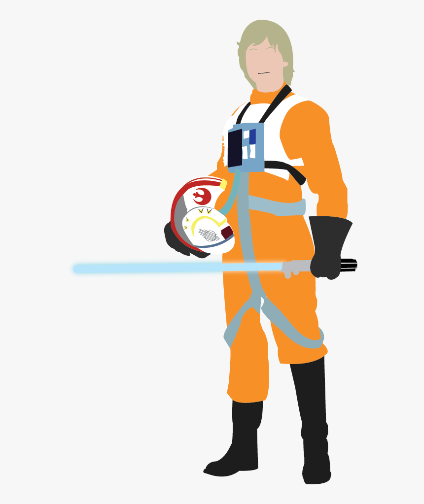 Star Wars Luke Clipart Clipart Library Download Luke - Luke Skywalker Vector Free, HD Png Download