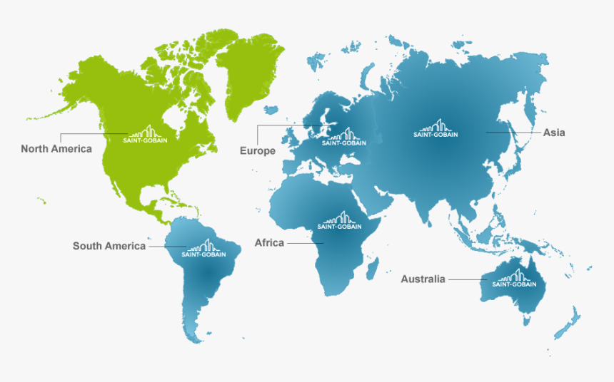 Saint Gobain World Map, HD Png Download