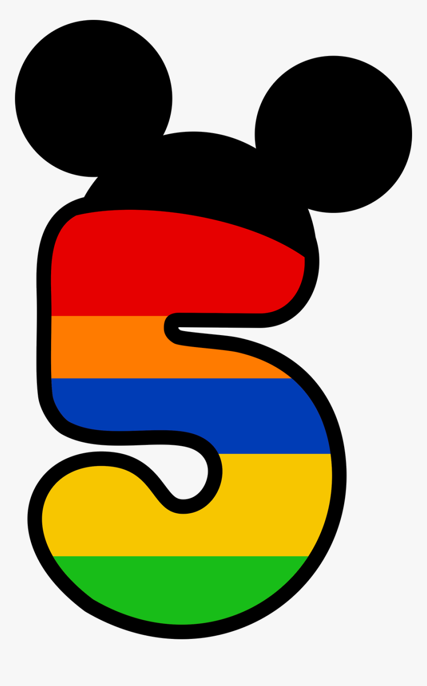 Mickey Mouse Number 5, HD Png Download