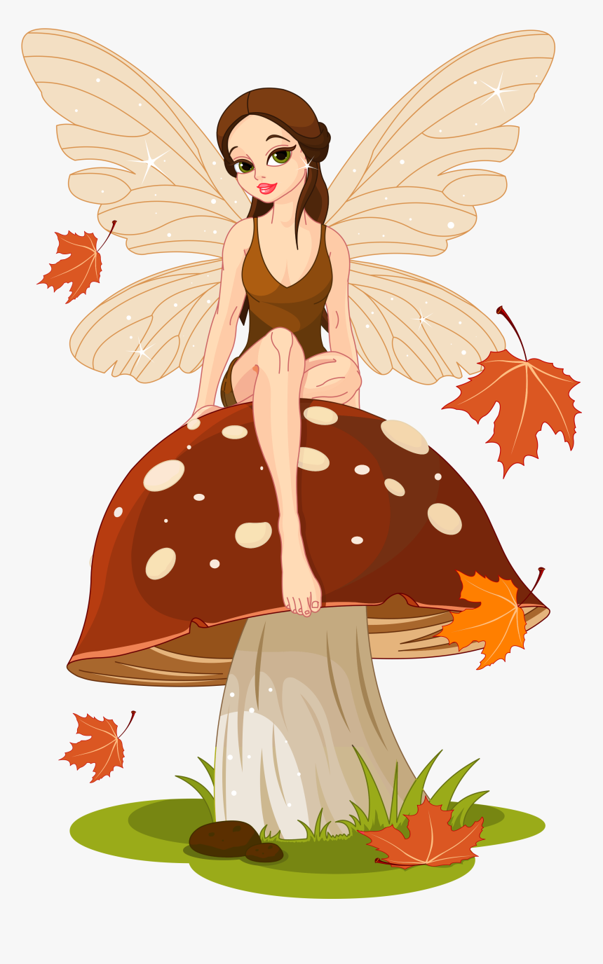 Mushroom Fairy Ring Marasmius Oreades Fungus - Fairy On Mushroom Clipart, HD Png Download