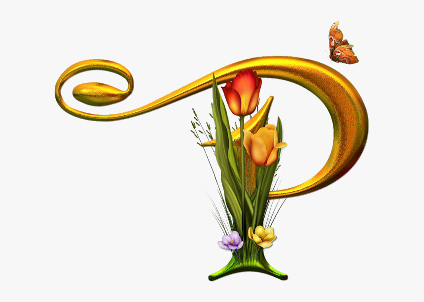 Floral Design Letter, HD Png Download