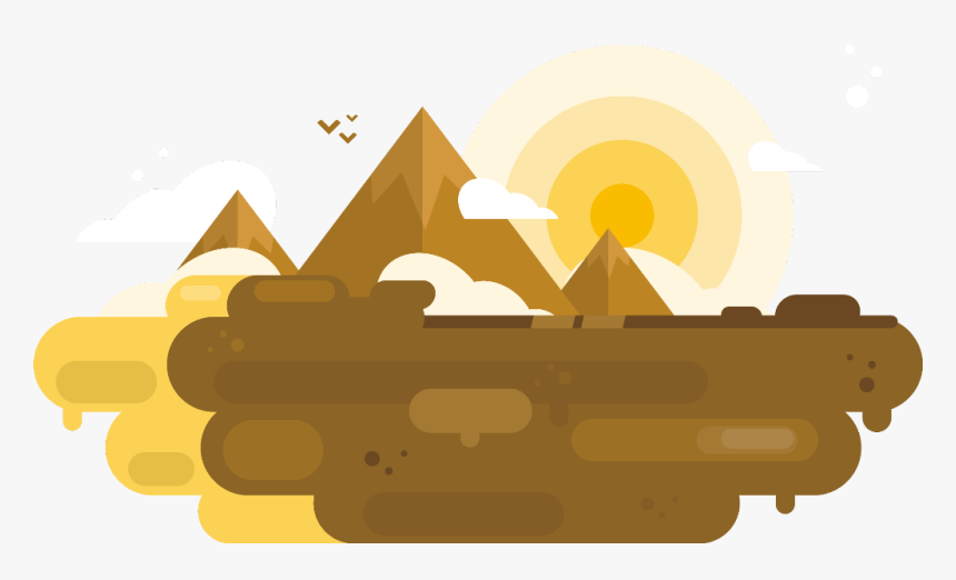 #moutain #desert #sun #view #beautiful #dag #freetoedit - Illustration, HD Png Download