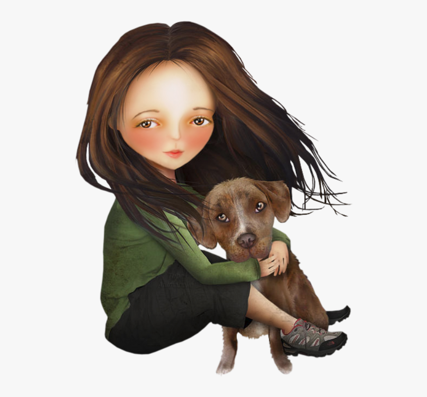 #girl #dog #love #kindness#freetoedit - Companion Dog, HD Png Download
