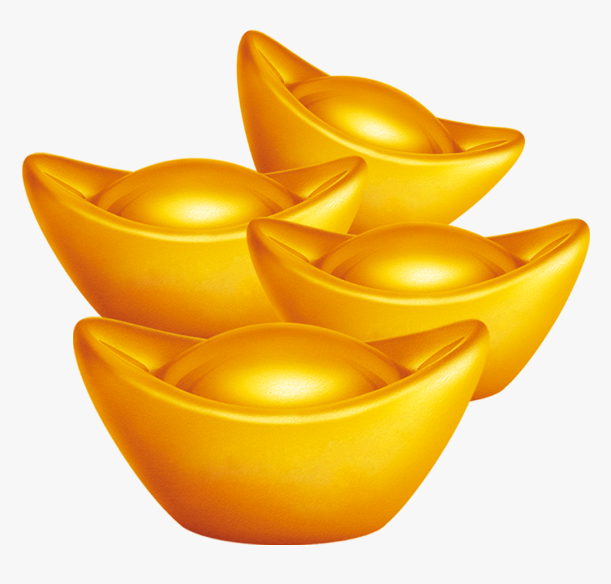 Chinese Gold Ingot Coin New Year Transprent - Gold Coin Chinese New Year, HD Png Download