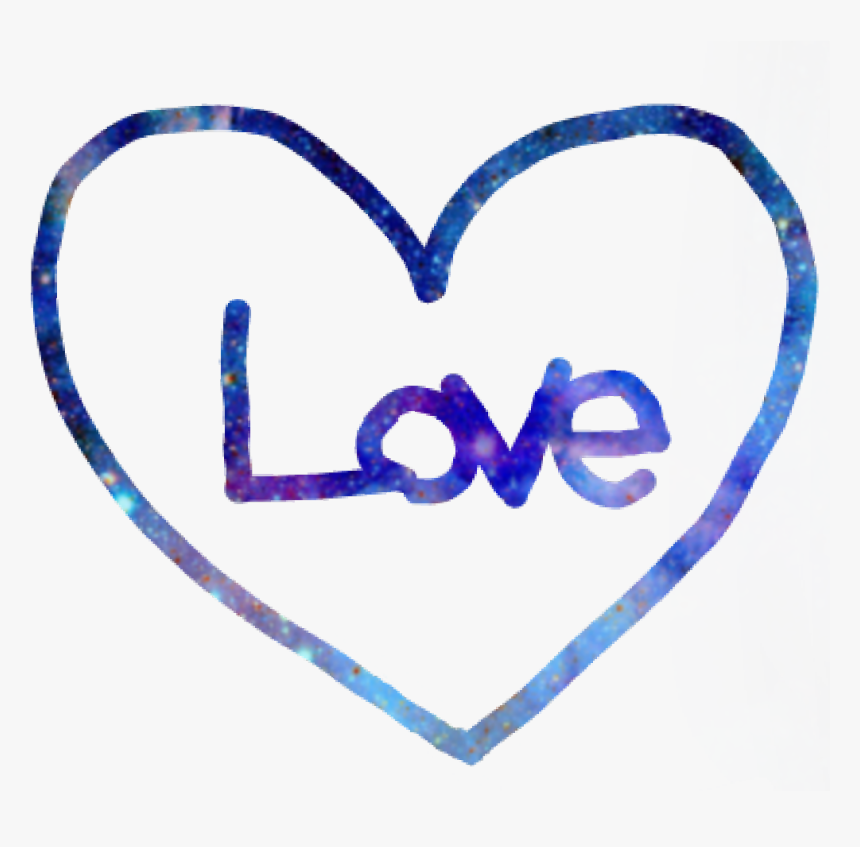 #sticker #love #heart #galaxy #trend #tumblr #fandom - Heart, HD Png Download