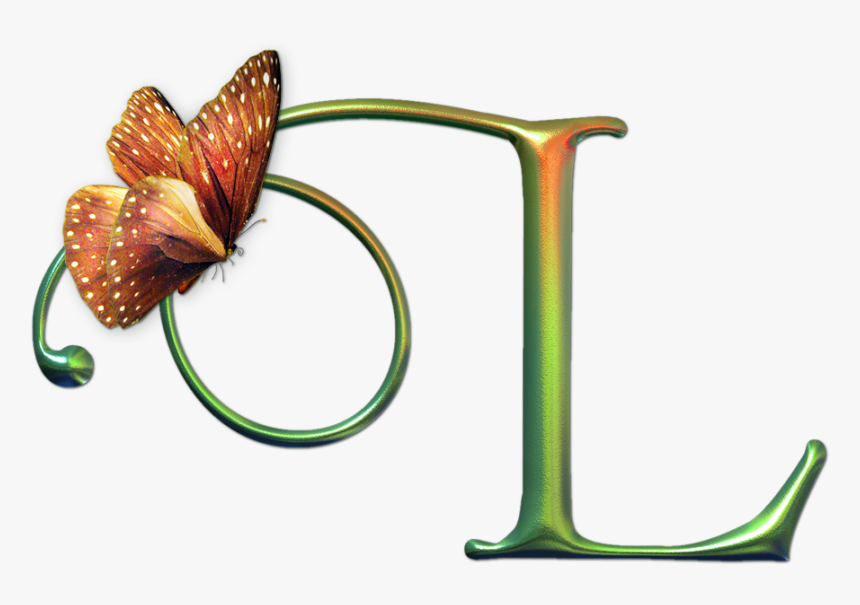 Letra L Con Mariposas, HD Png Download