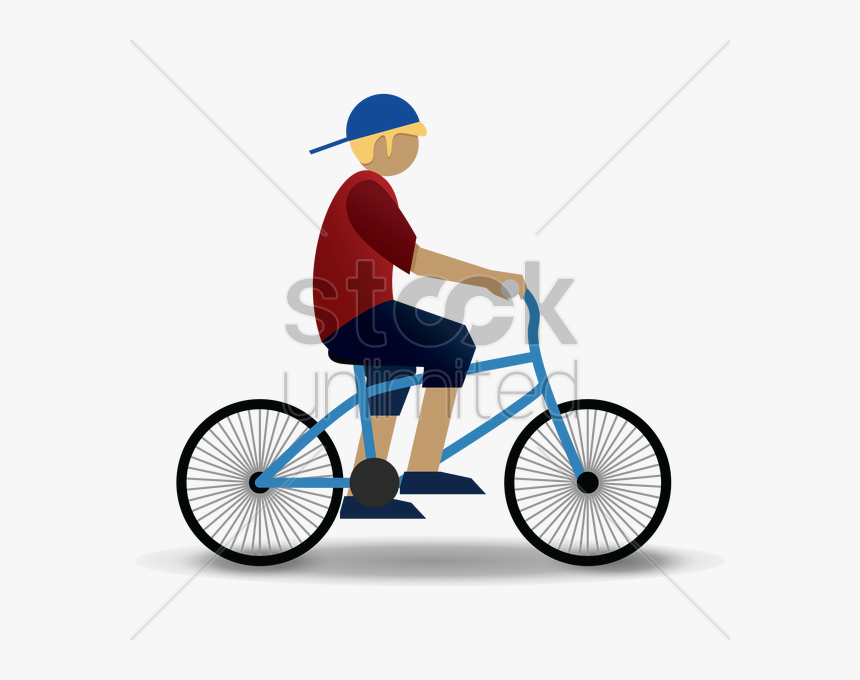 Boy Riding Bicycle V矢量图形 - Focus Planet 6.8 L, HD Png Download