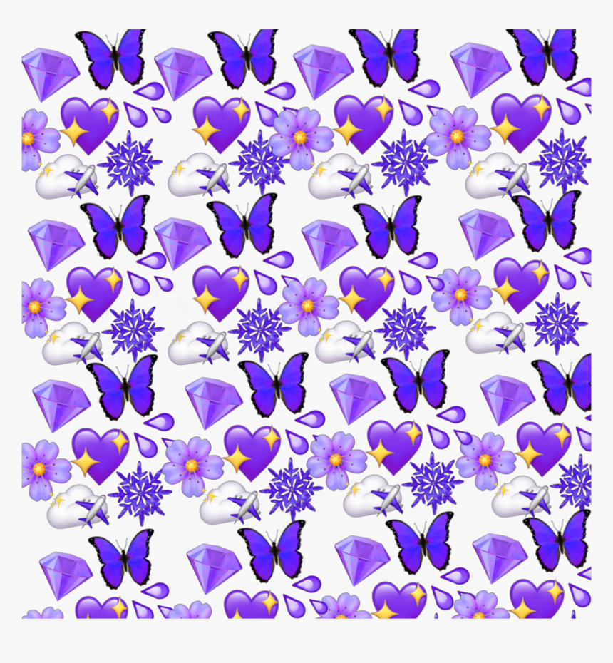 #purpleheart #purple #purpleflower #iphoneemoji #crown - Itsfunneh, HD Png Download