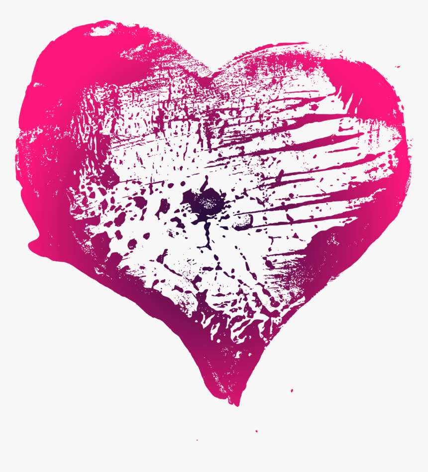Grunge Heart 1 - Heart, HD Png Download
