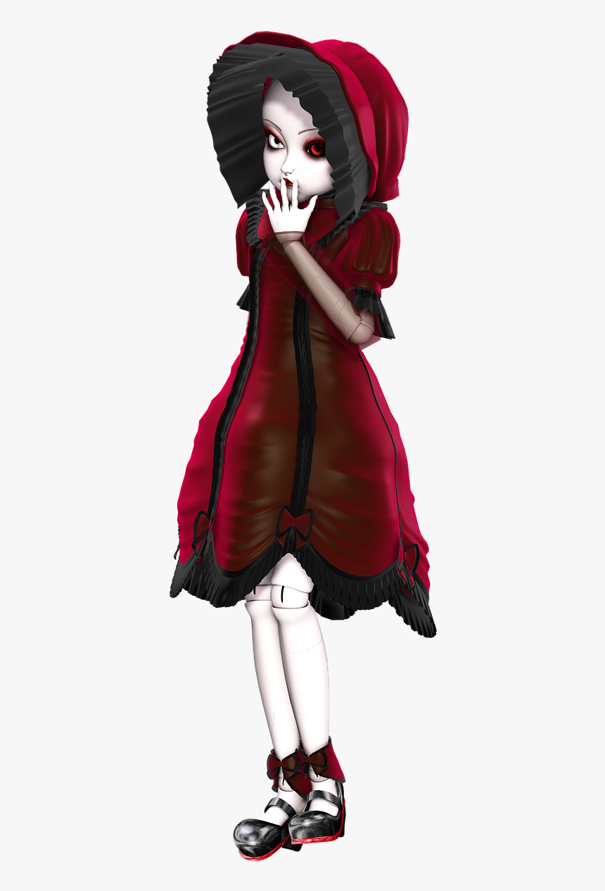 Doll Hood Dress Free Photo - Animasjons Dukker Hvitt Bilde 3d, HD Png Download