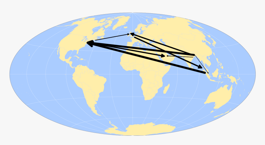 Global Spreading Of Unverified Abduction Story - Ural Mt On World Map, HD Png Download