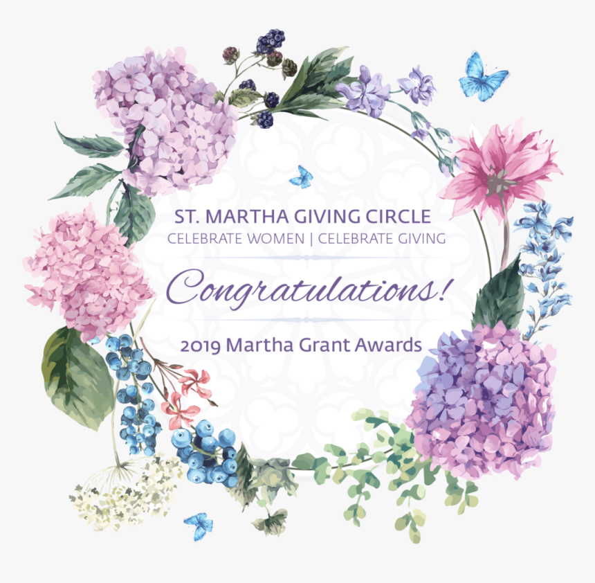 繡球 花 水彩 素材, HD Png Download