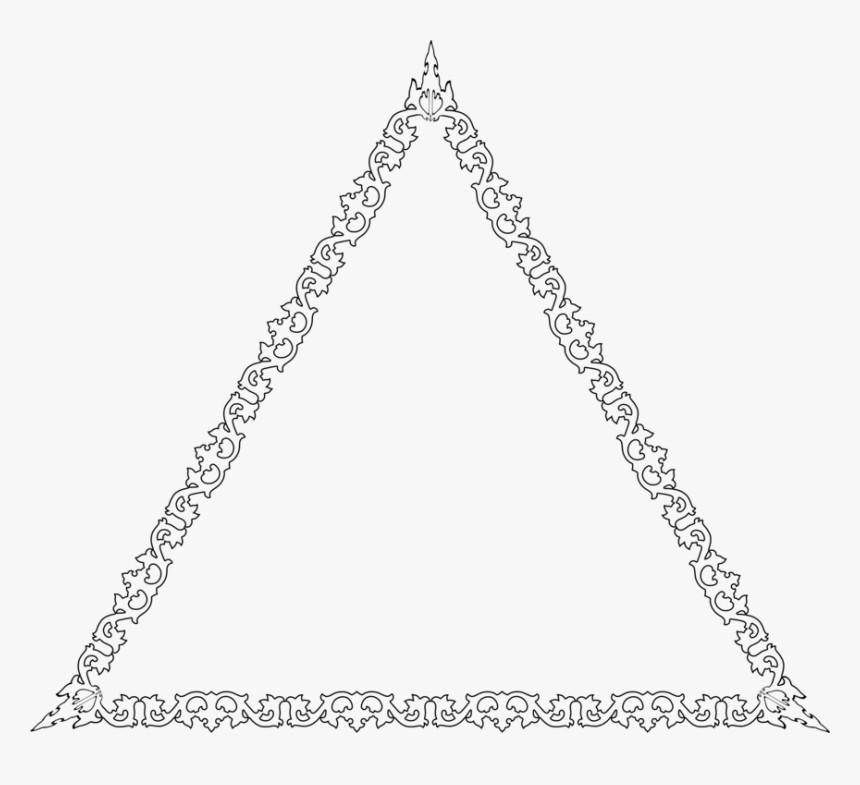 Line Art,triangle,monochrome Photography - Chain, HD Png Download