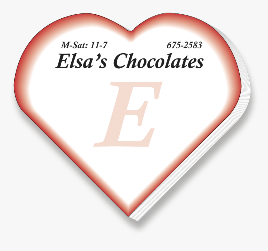 Die Cut Heart Notepad - Heart, HD Png Download