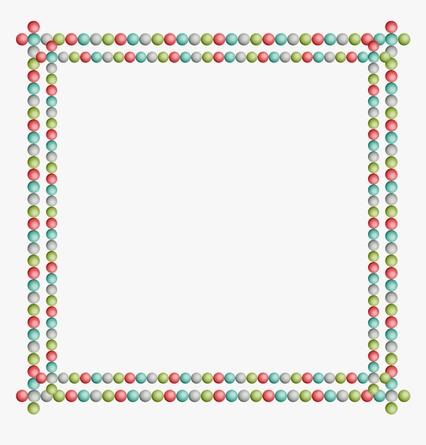 Frame Colored Balls Square Free Photo - Cute Border Designs, HD Png Download