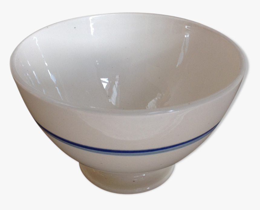 Old White Bowl With Blue/ Vintage 50s 60s 
 Src Https - Bowl, HD Png Download