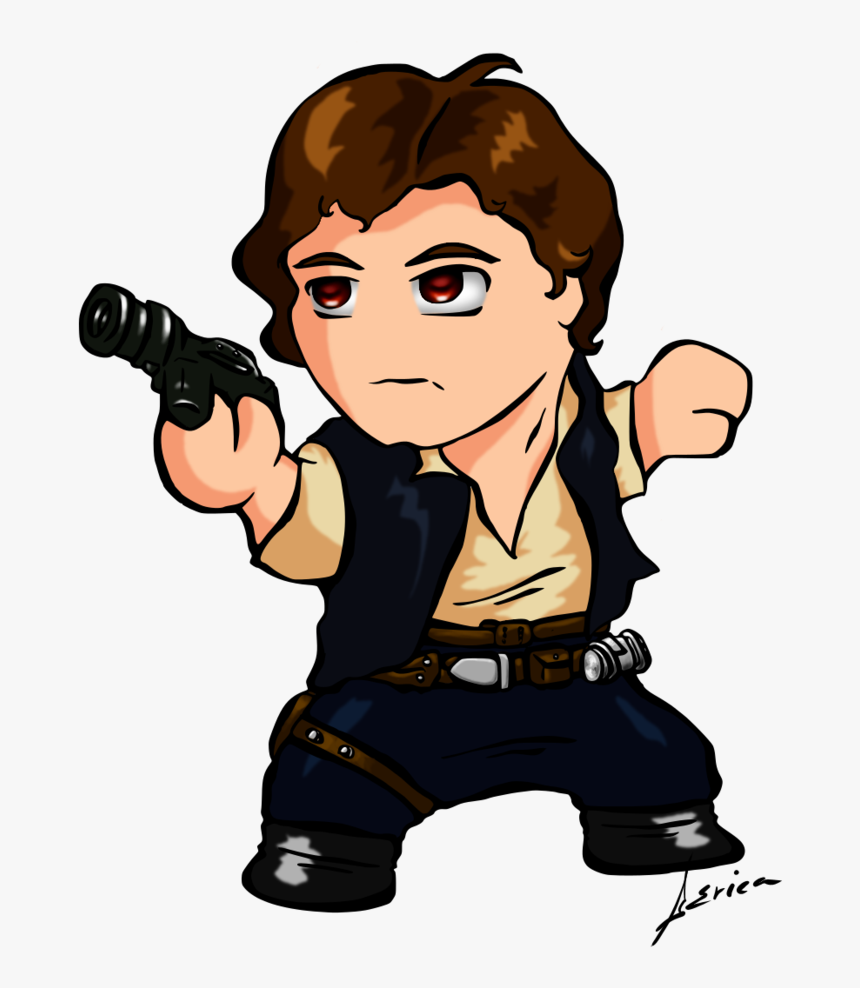 Star Wars Hans Solo Clipart Jpg Transparent Chibi Han - Star Wars Han Solo Vector, HD Png Download