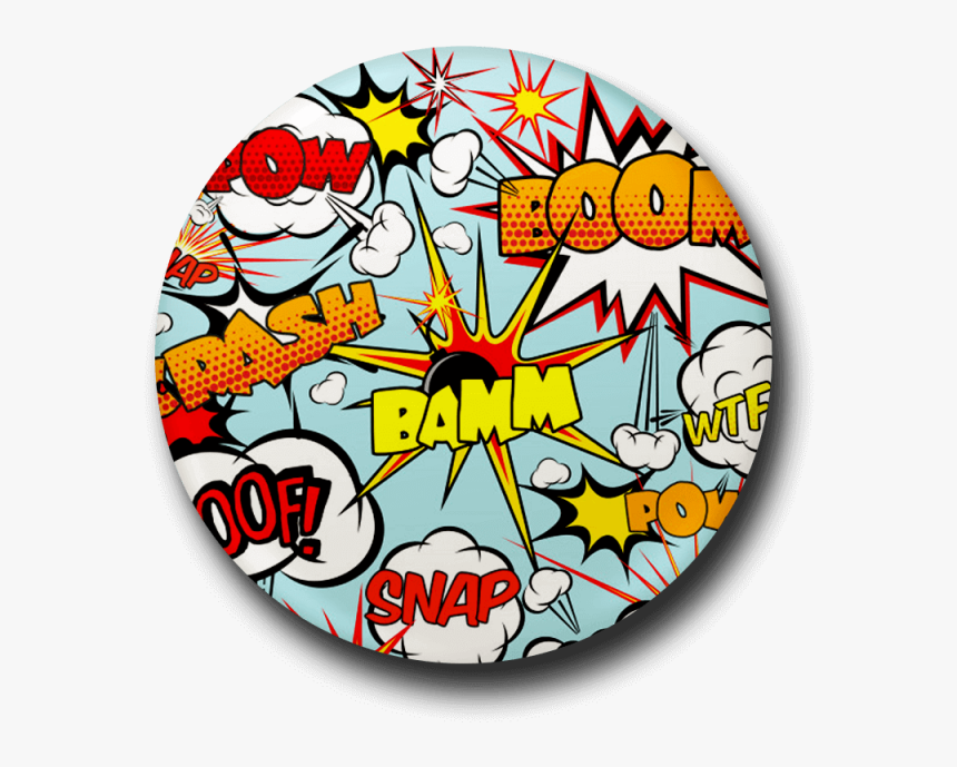 Comic Bubble Button Badge - Speech Balloon, HD Png Download