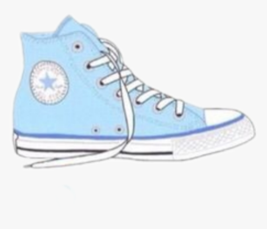 #converse #shoes #aesthetic #blue - Figure Skate, HD Png Download
