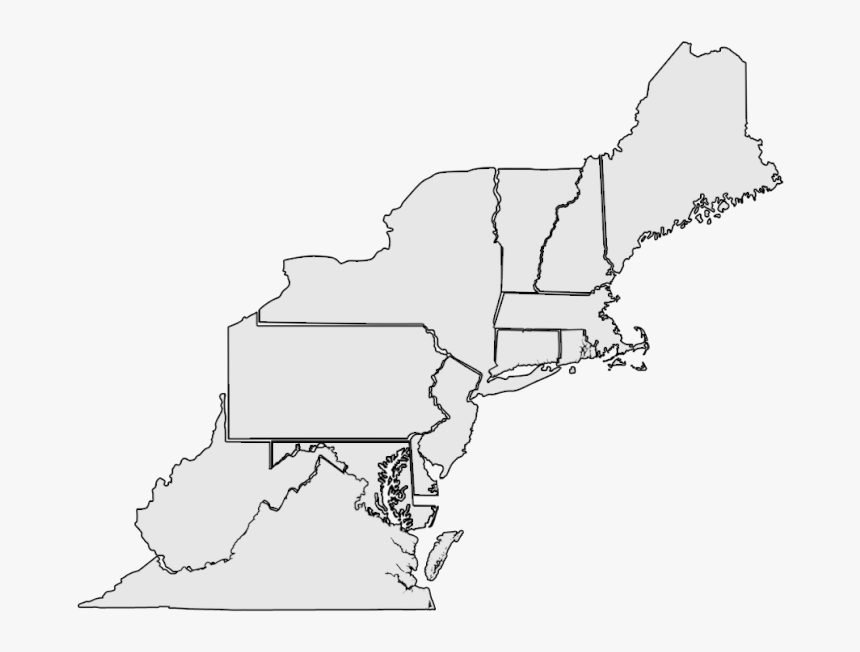 Vector Map Of The Northeast, HD Png Download