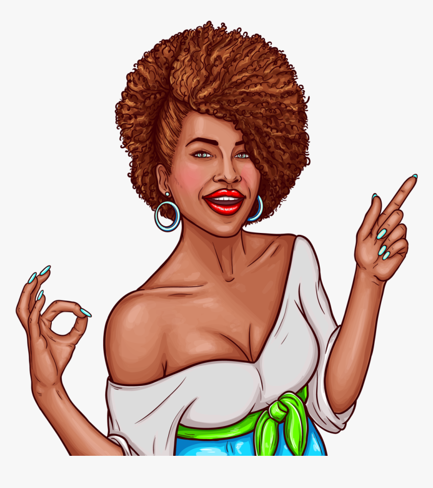 Mujer Negra Pop Art, HD Png Download