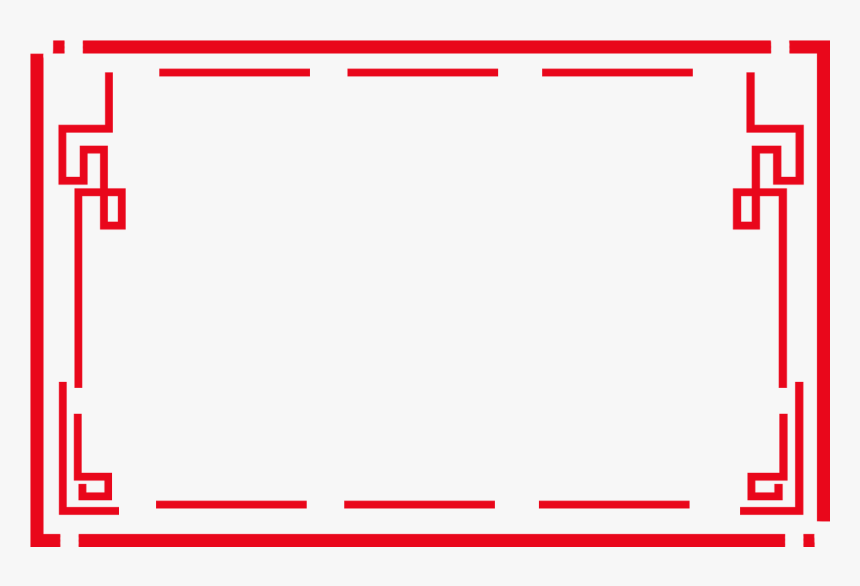 大红色喜庆中式边框秋冬女装海报背景, HD Png Download