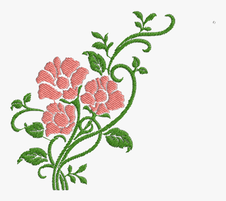 Embroidery Art Flower Design, HD Png Download