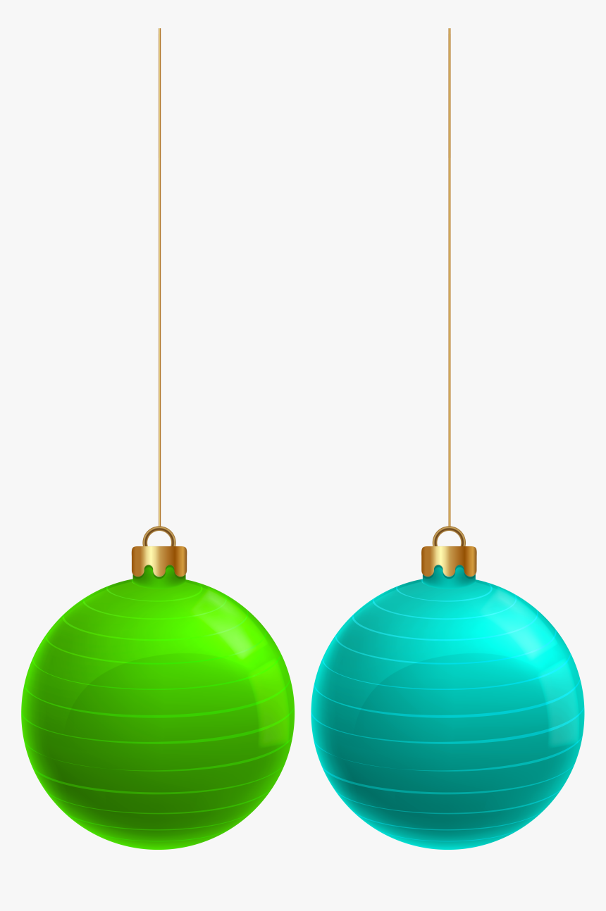 Christmas Balls Green And Blue, HD Png Download