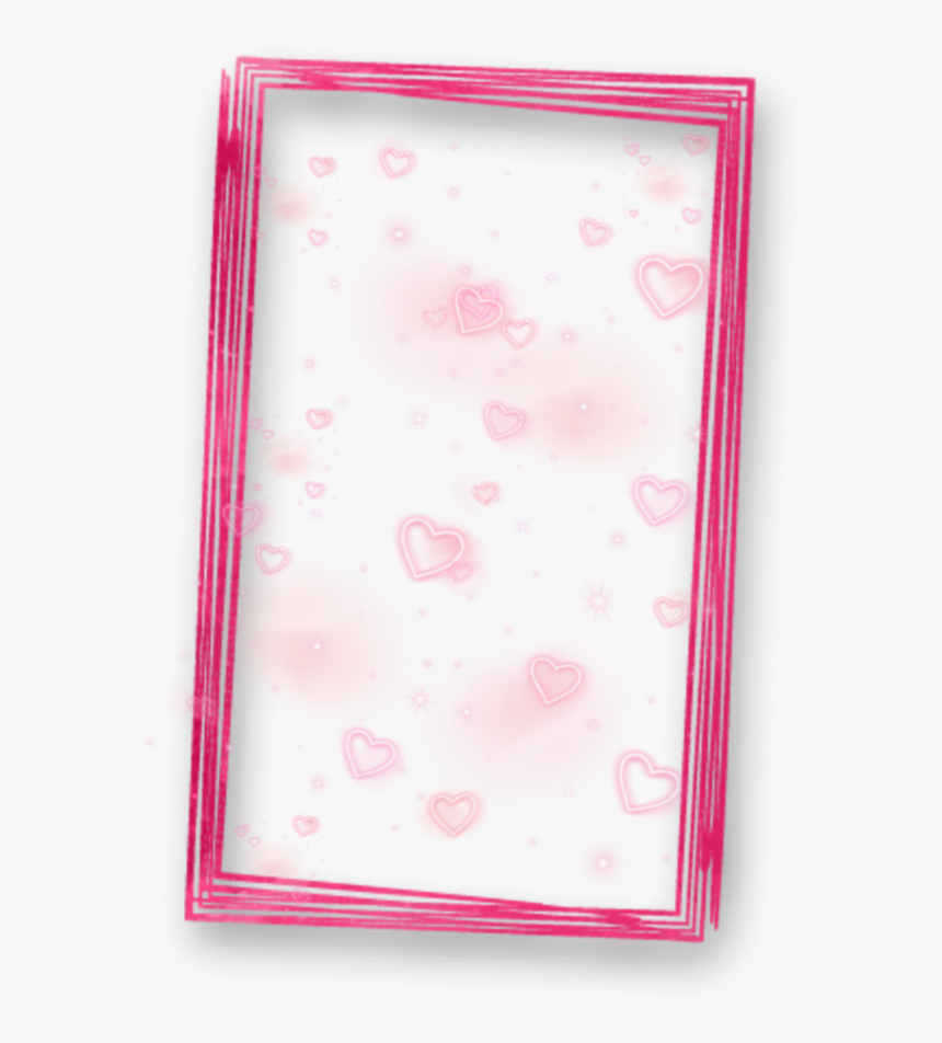 #ftestickers #frame #borders #neon #hearts #origftesticker - Paper, HD Png Download