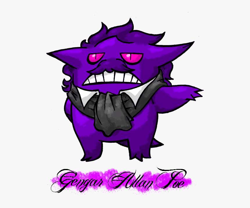Gengar Allan Poe By Darksilvania-d4vrdtb ] - Cartoon, HD Png Download