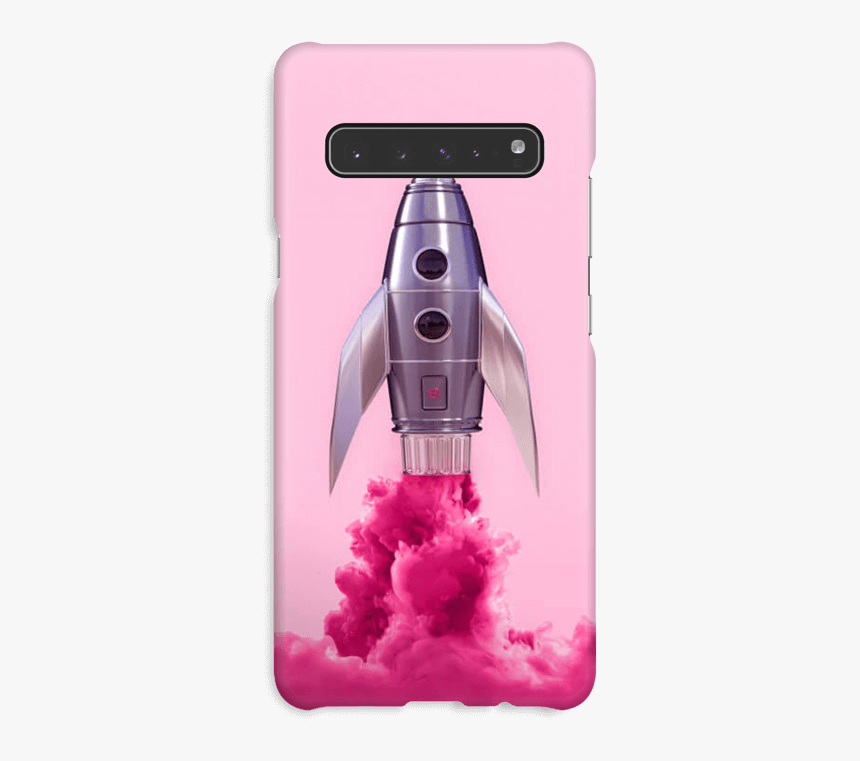 Lilla Rakett Deksel Galaxy S10 5g - Pink Rocket Ship, HD Png Download