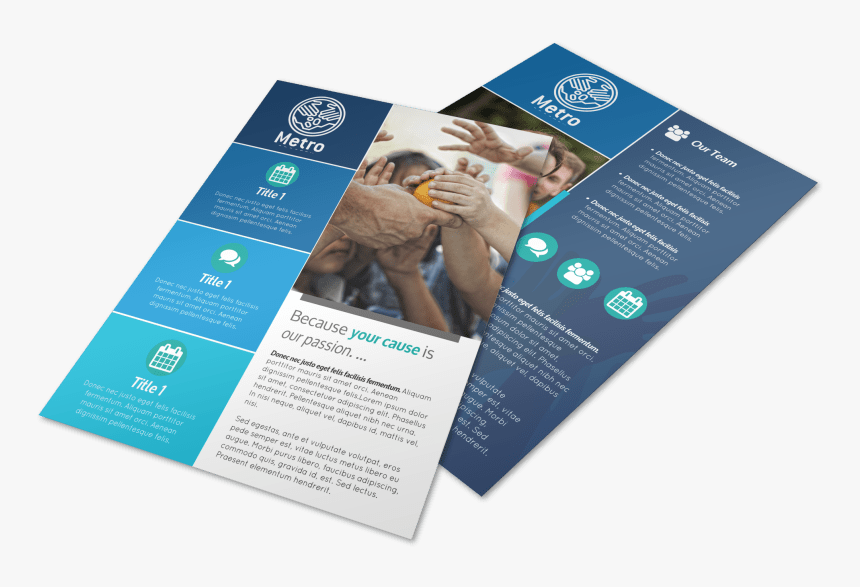 Fundraising Cause Flyer Template Preview - Flyer, HD Png Download
