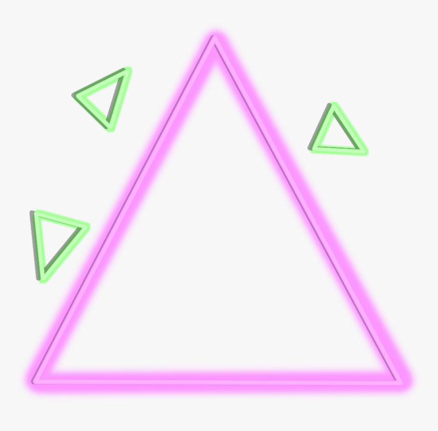 #neon #triangle #glow #colorful #freetoedit #ftestickers - Triangle, HD Png Download
