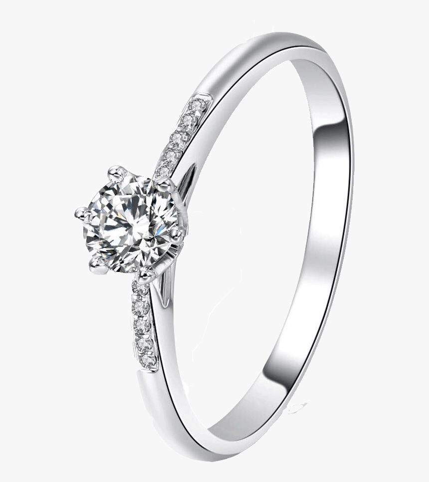 一生伊饰 天使之吻钻戒 订婚戒指 18k金戒指送女友 50分-京东 - Ring, HD Png Download