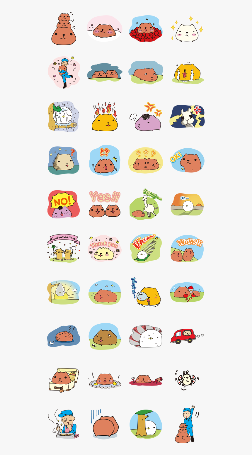 Line Sticker Muscle Bear, HD Png Download