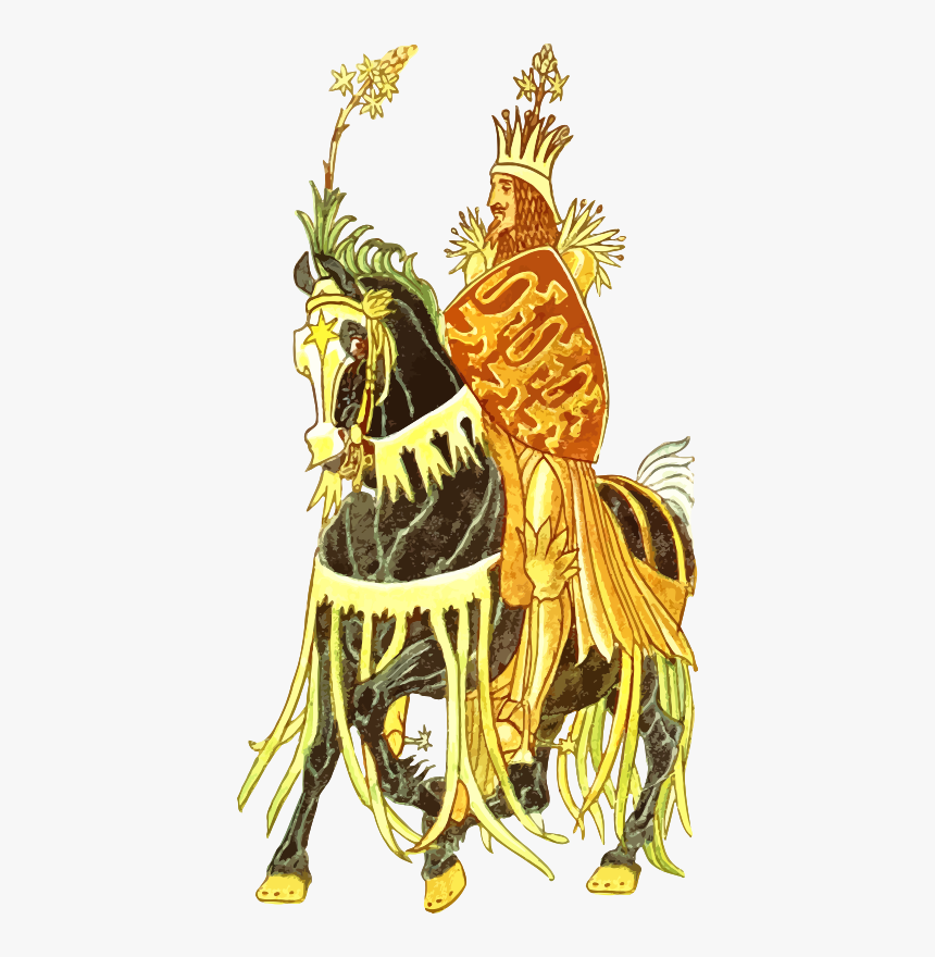 Floral King - King On Horseback Clipart, HD Png Download