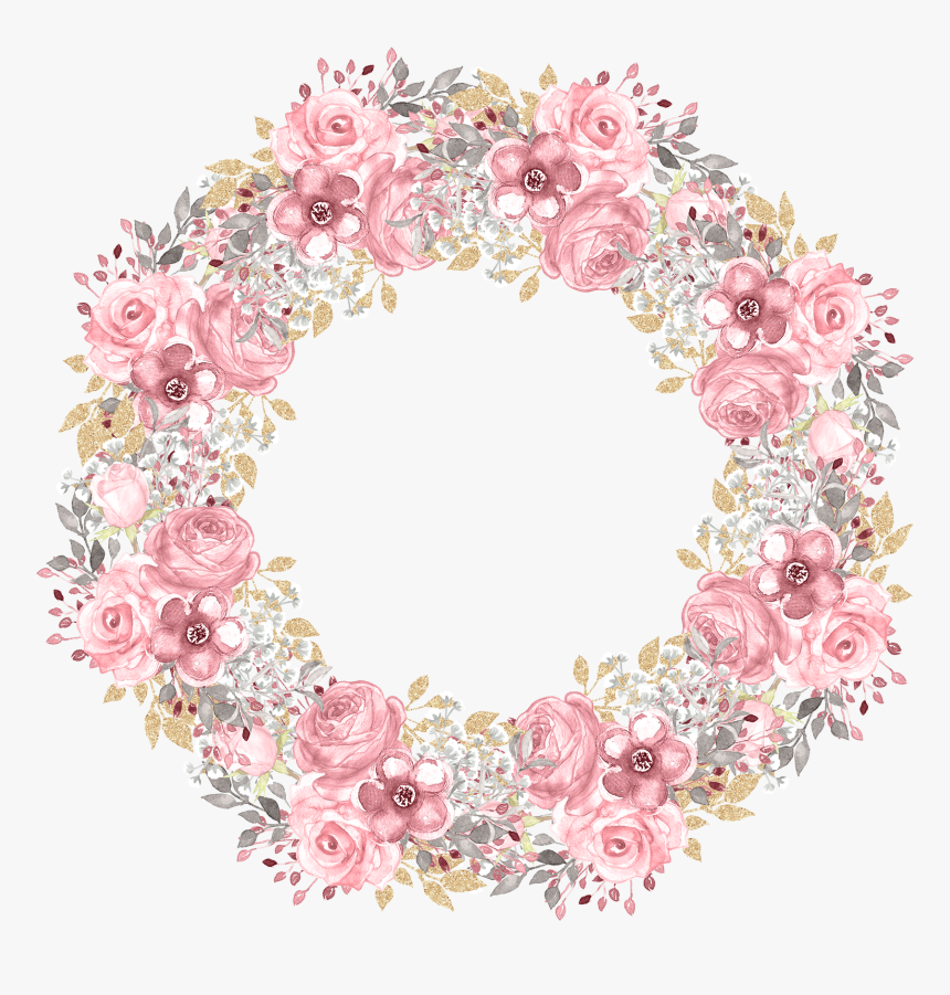 Pastel Color Flower Wreath, HD Png Download
