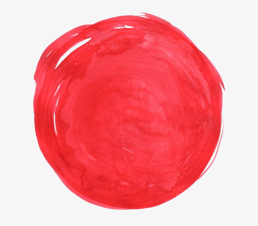 #red #circle #watercolor - All Cricket Balls, HD Png Download