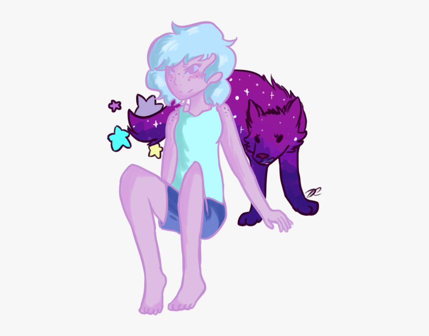 Drawing Space Galaxy - Galaxy Dog Drawing, HD Png Download